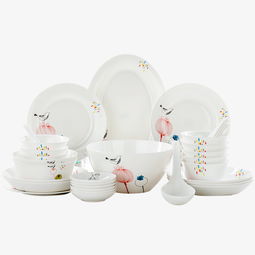 免費高清陶瓷餐具套裝素材，千庫網圖片編號5573579——產品實物png輕松下載